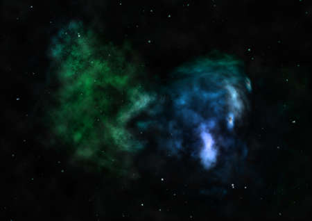 Star field in space a nebulae and a gas congestion.の写真素材