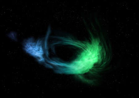 Far being shone nebula and star field against space.の写真素材