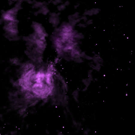 Far being shone nebula and star field against space. 3D rendering.の写真素材