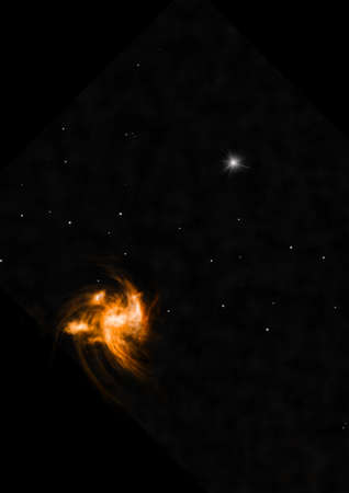 Star field in space a nebulae and a gas congestion. 3D renderingの写真素材