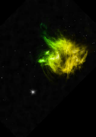 Far being shone nebula and star field against space.の写真素材