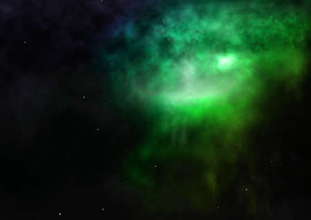 Being shone nebula and star field. 3D renderingの写真素材