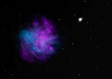 Star field in space a nebulae and a gas congestion.の写真素材