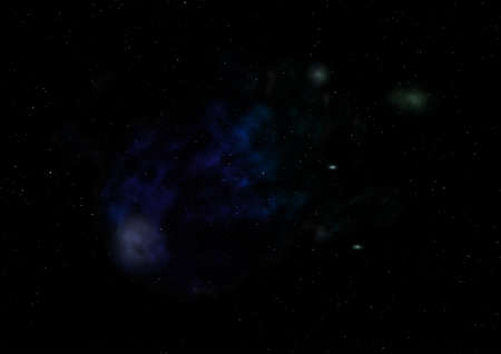 Being shone and star field against space.の写真素材