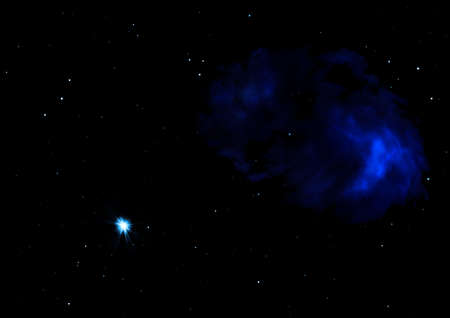 Being shone nebula and star field against space.の写真素材