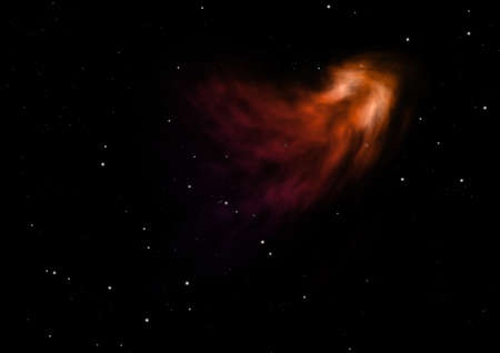 Being shone and star field against space.の写真素材