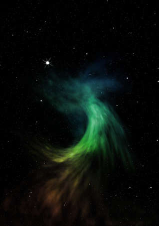 Star field in space and a nebulae.の写真素材