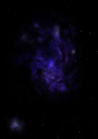 Distant flickering star array and cold cosmic nebula.の写真素材