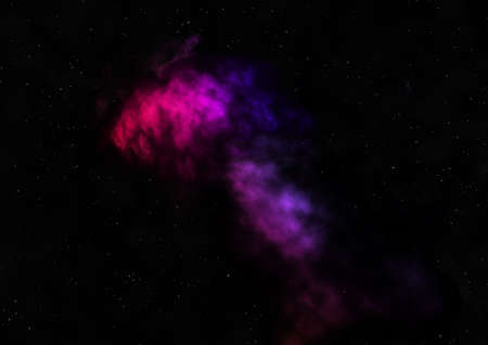 Star field in space and a nebulae. 3D renderingの写真素材