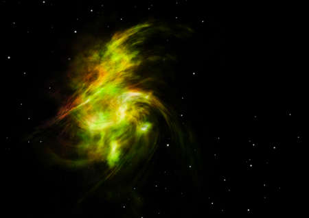 Far being shone nebula and star field against space.の写真素材