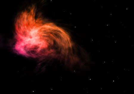 Far being shone nebula and star field against space.の写真素材