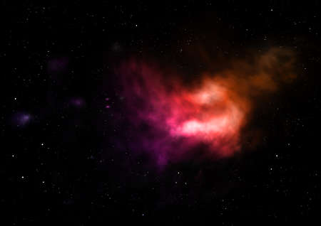 Far being shone nebula and star field against space.の写真素材