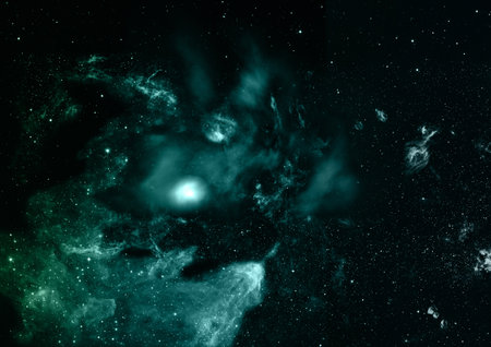 Star field in space a nebulae and a gas congestion.の写真素材