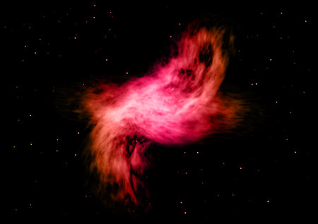 Far being shone nebula and star field against space. 3D rendering.の写真素材