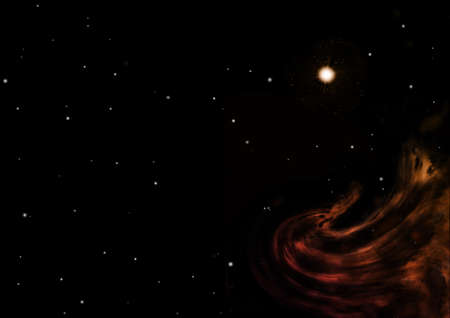 Star field in space a nebulae and a gas congestion.の写真素材
