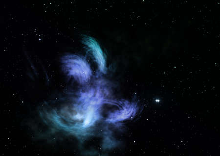 Star field in space a nebulae and a gas congestion.の写真素材