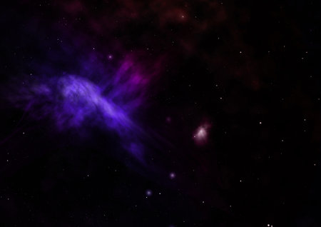 Star field in space a nebulae and a gas congestion. 3D renderingの写真素材