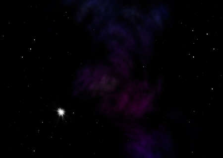 Far being shone nebula and star field against space.の写真素材
