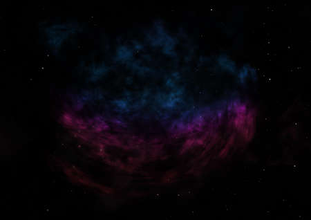 Far being shone nebula and star field against space.の写真素材