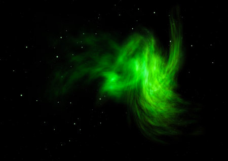 Far being shone nebula and star field against space. 3D rendering.の写真素材