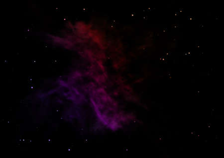 Star field and distant cold space nebula.の写真素材