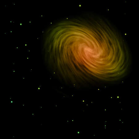 Stars and spiral galaxy in a free space.の写真素材