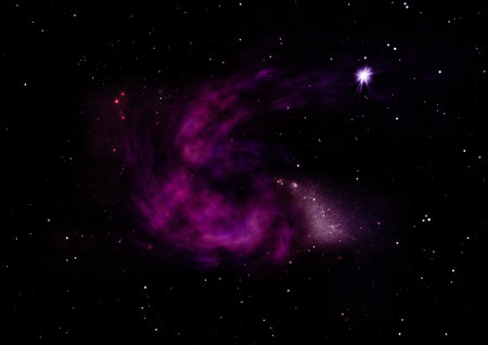 Star field in space a nebulae and a gas congestion.の写真素材