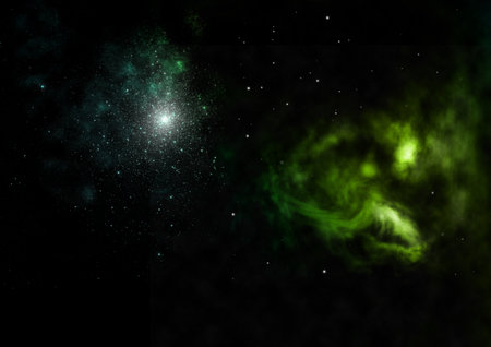 Star field in space a nebulae and a gas congestion.の写真素材