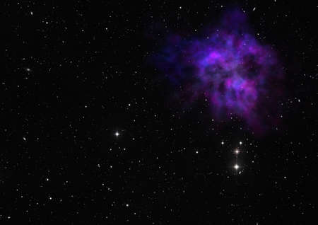 Star field in space a nebulae and a gas congestion. 3D renderingの写真素材