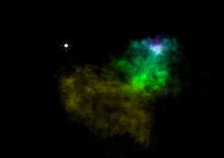 Far being shone nebula and star field against space. 3D rendering.の写真素材
