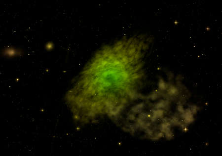 Far being shone nebula and star field against space.の写真素材