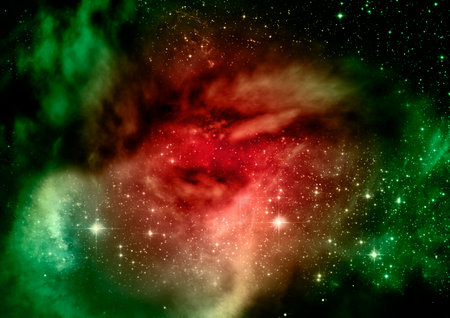 Star field in space a nebulae and a gas congestion.の写真素材