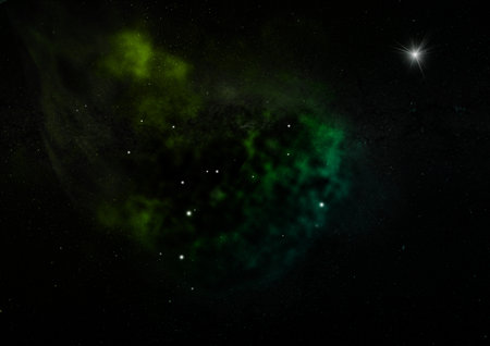 Star field in space a nebulae and a gas congestion.の写真素材