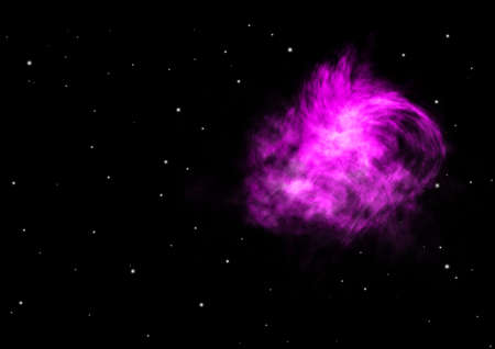 Far being shone nebula and star field against space.の写真素材