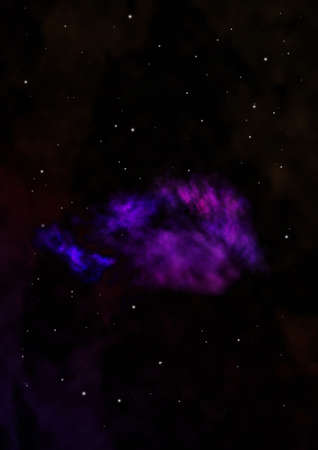 Distant flickering star array and cold cosmic nebula.の写真素材