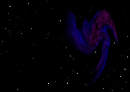 Distant flickering star array and cold cosmic nebula.の写真素材