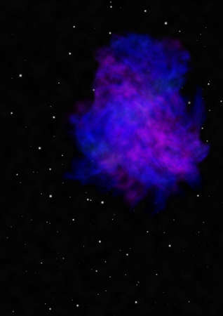 Distant flickering star array and cold cosmic nebula.の写真素材
