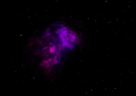 Distant flickering star array and cold cosmic nebula.の写真素材