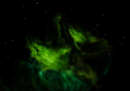 Being shone and star field against space.の写真素材