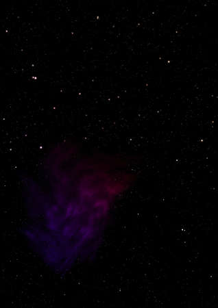 Star field and distant cold space nebula.の写真素材