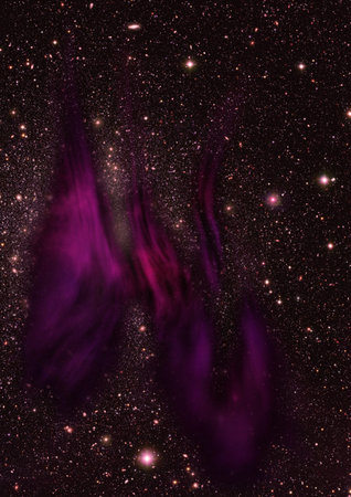 Star field in space and a nebulae