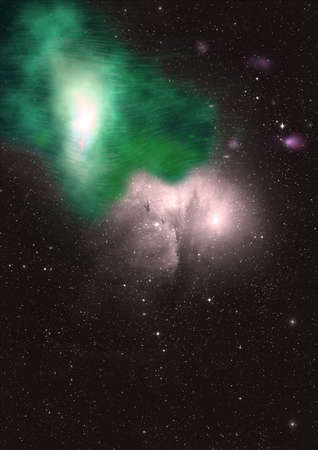 Star field in space and a nebulaeの写真素材
