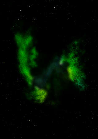 Being shone nebula. 3D renderingの写真素材