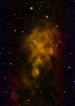 Far being shone nebula and star field. 3D renderingの写真素材