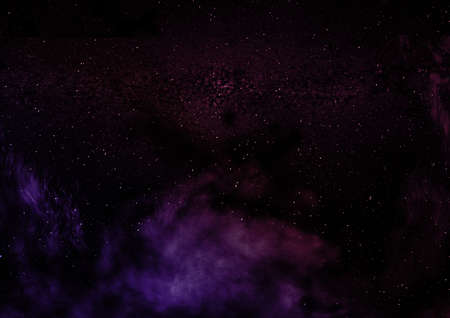 Star field in space and a nebulae. 3D renderingの写真素材