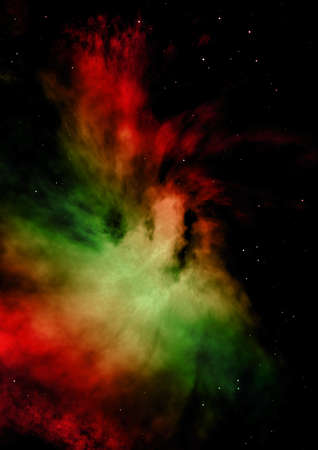Far being shone nebula and star field against space.の写真素材