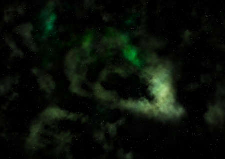 Star field in space and a nebulae. 3D renderingの写真素材