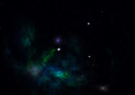 Far being shone nebula and star field against space.の写真素材