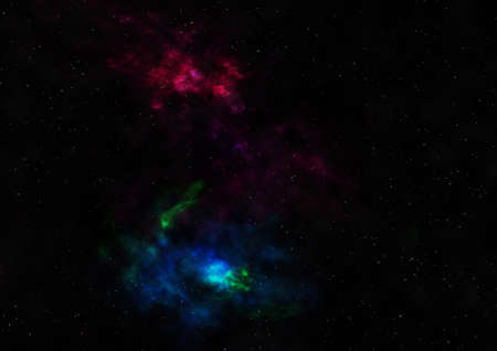 Far being shone nebula and star field against space.の写真素材