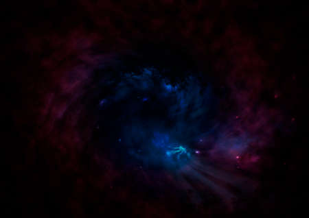 Star field in space and a nebulae. 3D renderingの写真素材
